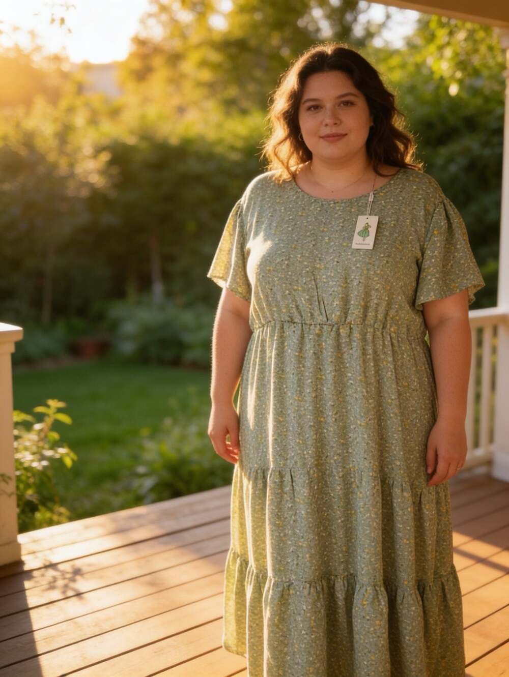 Nemidor Women's Short Sleeve Tiered Floral Maxi Dress with Pockets Sz 26 NWT